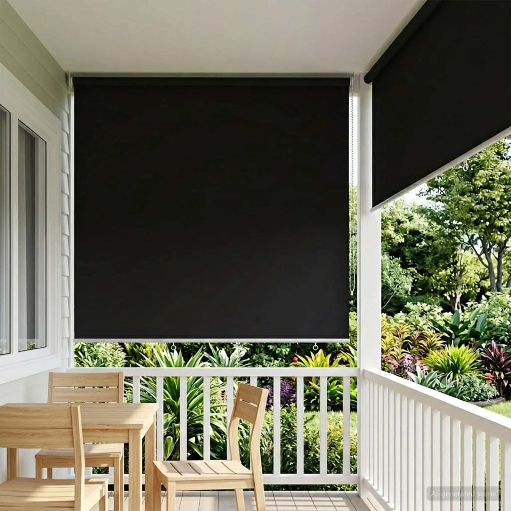 Voletta a rullo con protezione UV Nero 160 x 230 cm Poliestere 42041261