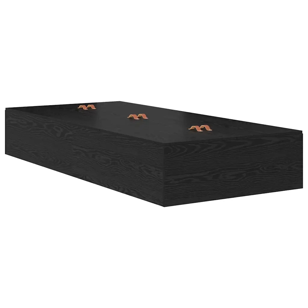Struttura letto con contenitore Rovere Nero 90 x 190 cm 3335406