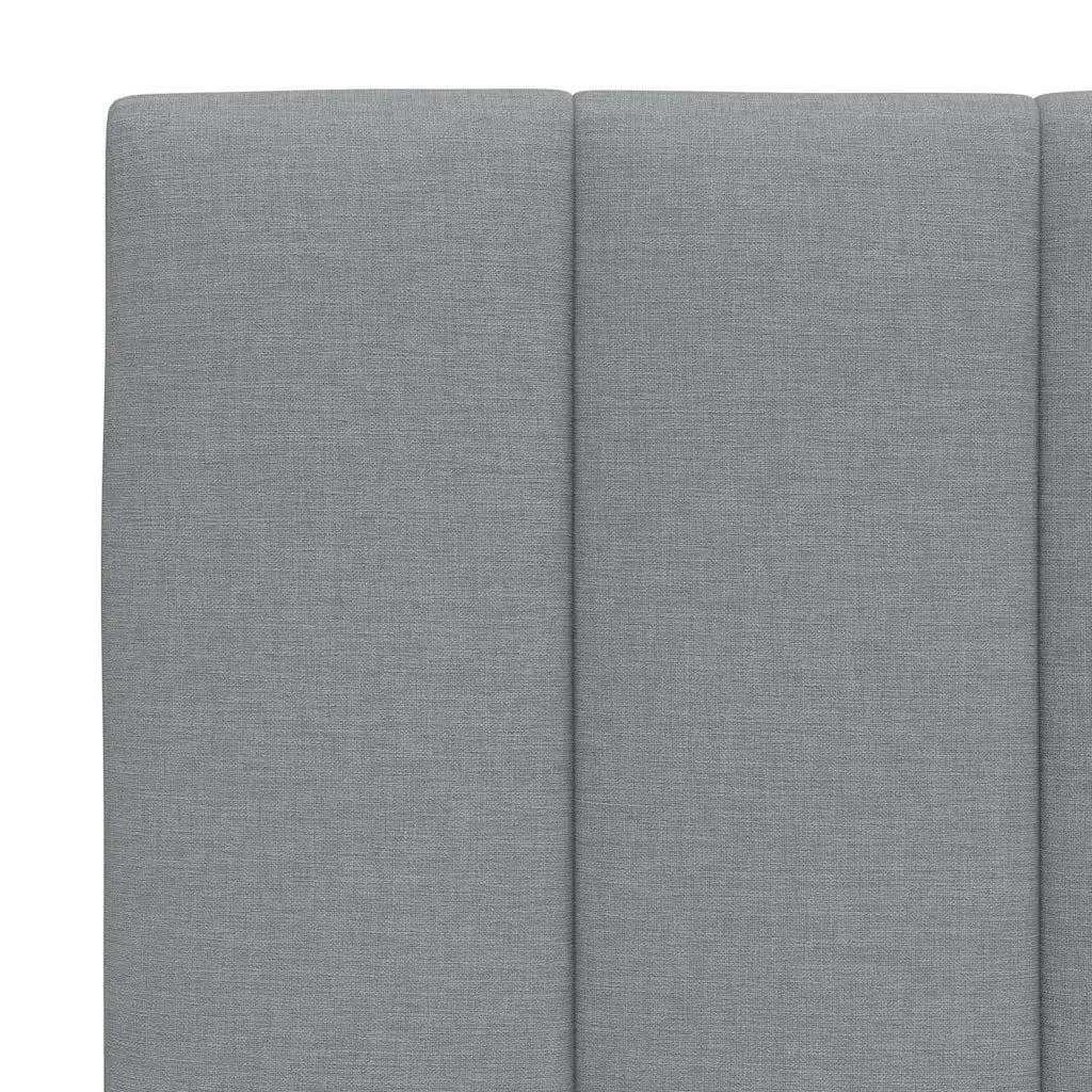 Cuscino Testiera Hanko Grigio Chiaro 120 cm in Tessuto 4019156