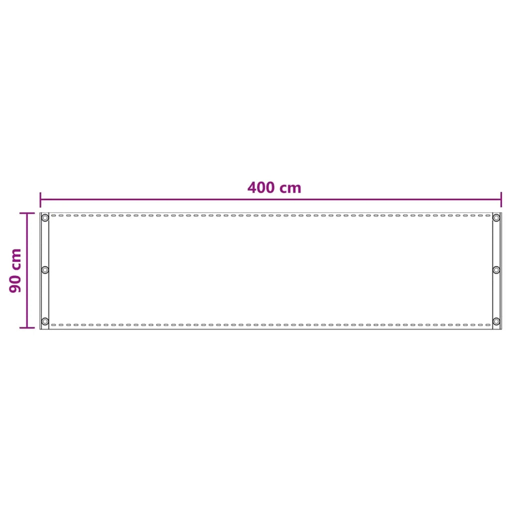 Schermo da balcone Grigio Chiaro 90 x 400 cm HDPE e alluminio 4003253
