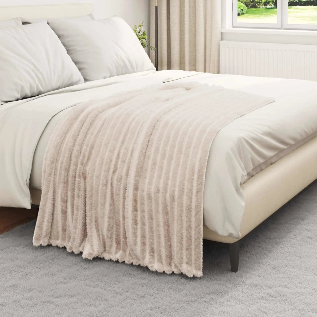 Coperte da Pile 6 pcs Beige 150 x 130 cm Panno 42016865