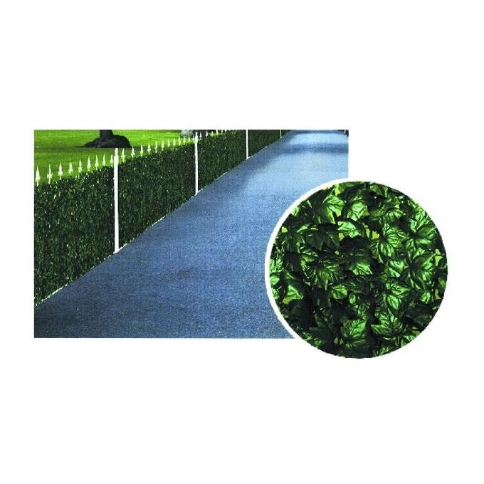 IL CAMPO ILCAMPO 6231 Siepe ornamentale artificiale con foglie di edera h 100 cm x 20 m resistente a intemperie e raggi UV colore Verde