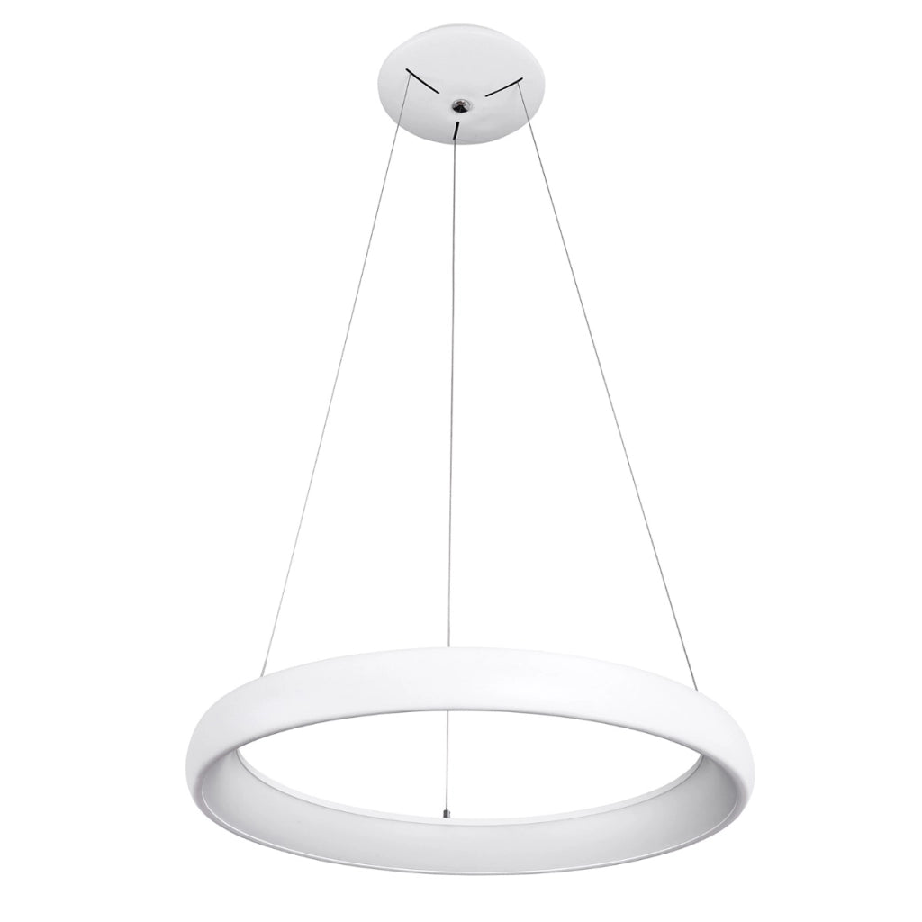 Lampada a sospensione LED moderna bianca anello 50W Italux