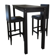 Set di 2 sgabelli da bar con tavolo alto nero 1202005