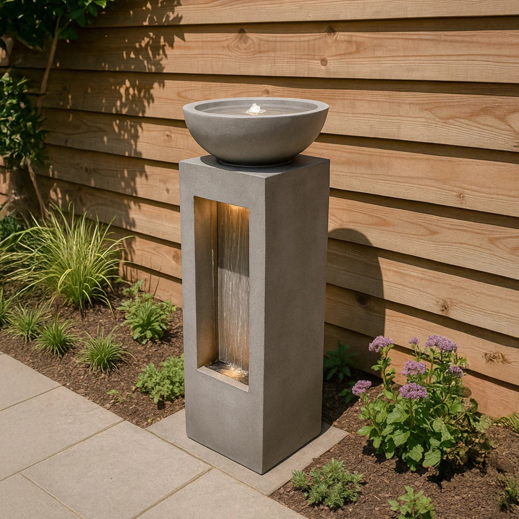 Fontana da Giardino Elettrica con LED, Pompa e Cascata – Serenity Falls