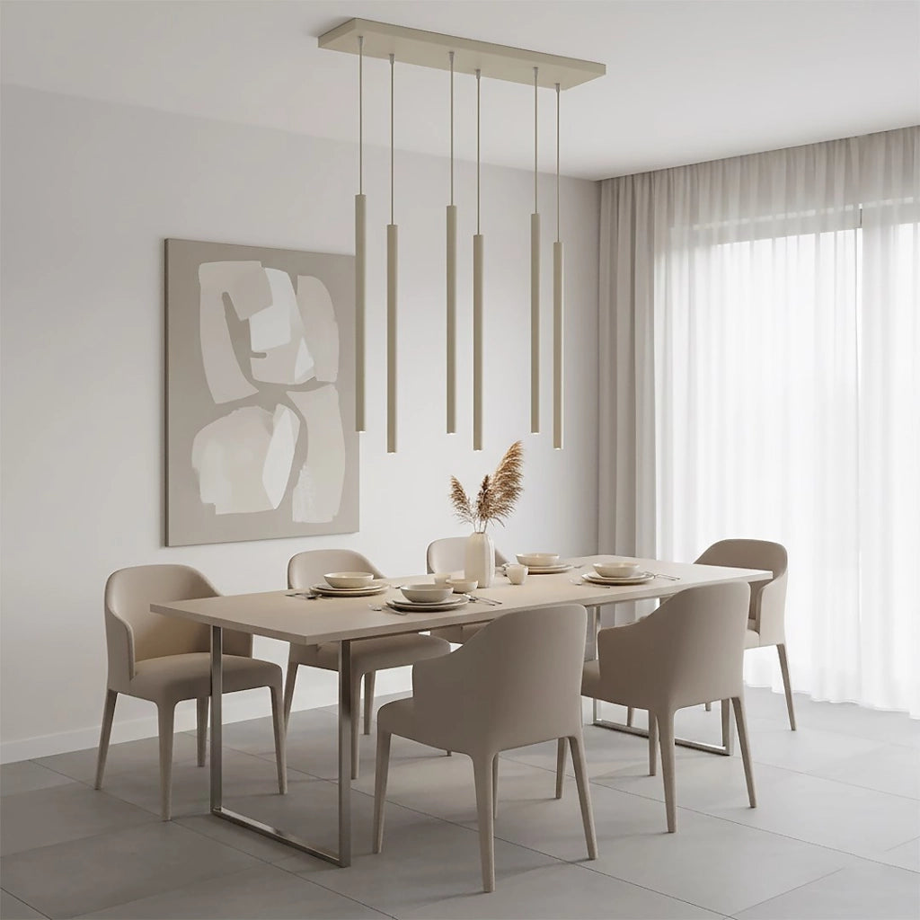 Lampada a sospensione Selter beige metallo 6xG9 Emibig