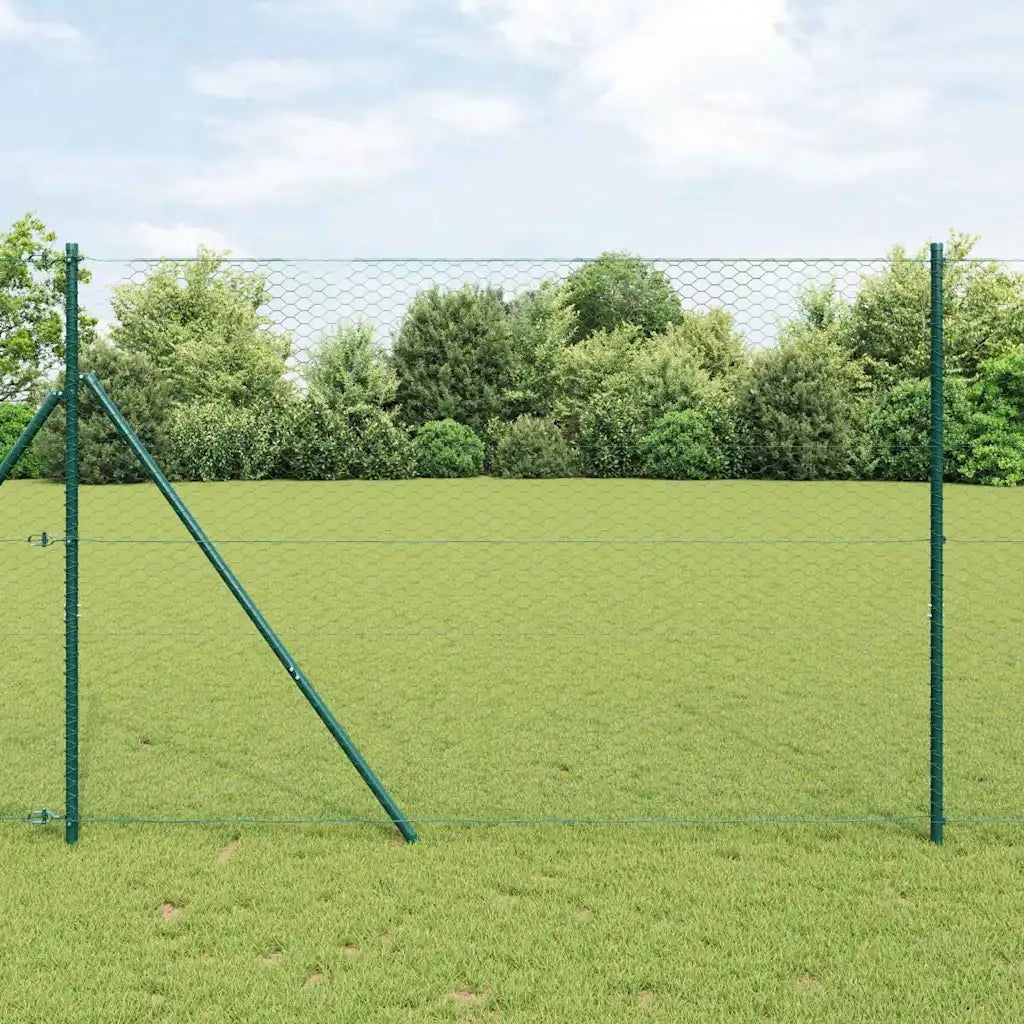 Recinzione Esagonale Verde 1,6 x 25 m PVC 42005403