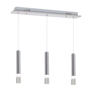 Lampada a sospensione Milagro ICE LED 15W cromo 3 luci