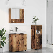 Set di mobili per il bagno con porta 3 pcs Legno vecchio