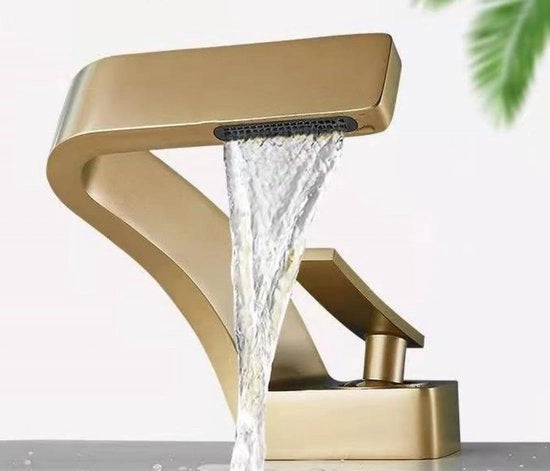 Wastafello singolo con maniglia singola per acqua calda e fredda per bagno