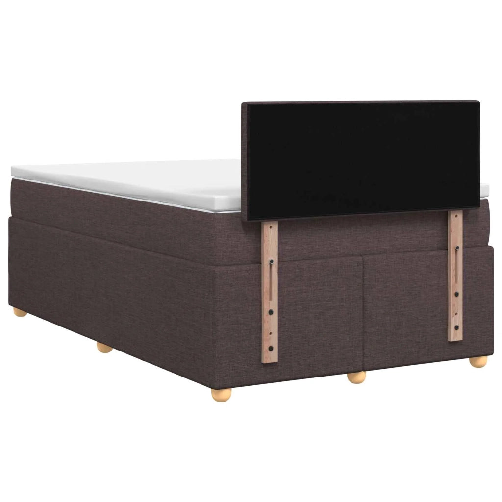 Letto box spring con materasso Marrone Scuro 120 x 190 cm 3452376