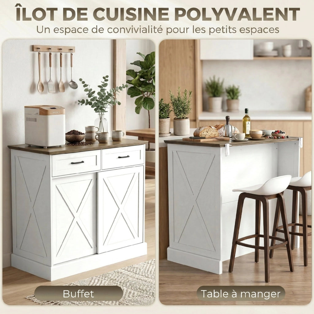 Tavolo da cucina centrale ¨C Minimal ¨C Bianco