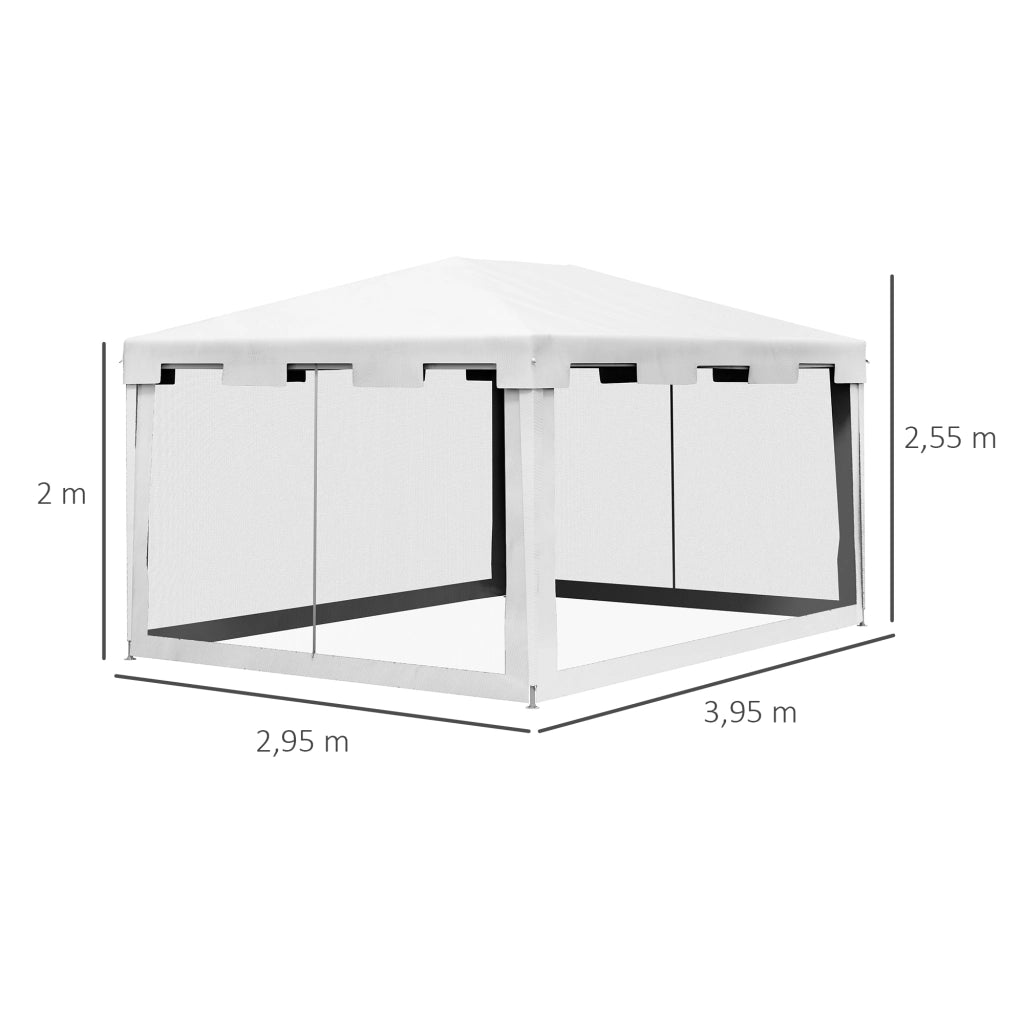 Tenda da giardino ¨C zephmum ¨C bianco e nero 4x3 m