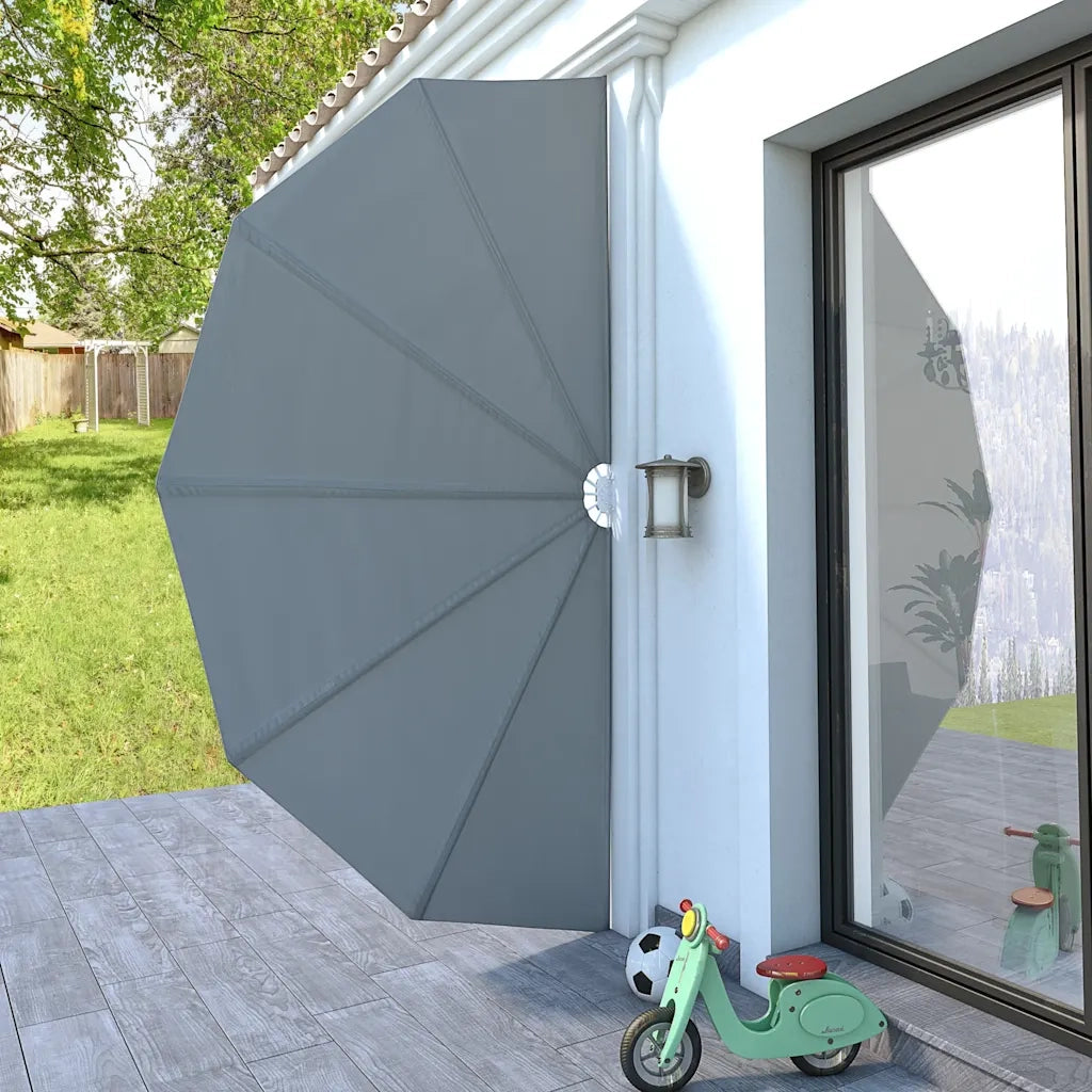 Tenda Laterale per Terrazza Pieghevole Grigio 200 cm 44576