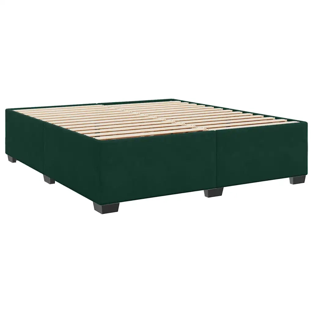 Giroletto senza Materasso Verde Scuro 200x200 cm in Velluto 3284658