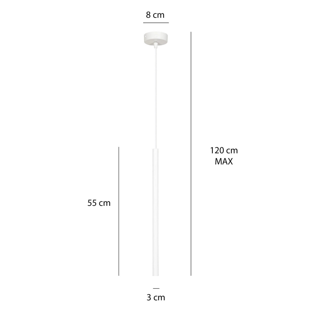 Lampada a sospensione Emibig Selter 1 bianca G9 120cm