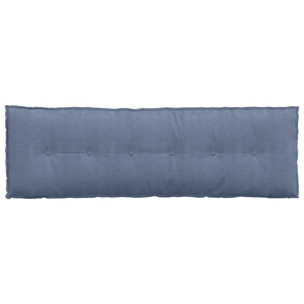 Cuscino per Schiena | Cuscino dorsale Blu 160 x 50 cm Tessuto in Cords