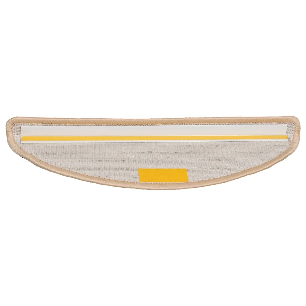 Tappetini per scale 20 pz 56x17x3 cm Crema Semicircolari 3365841