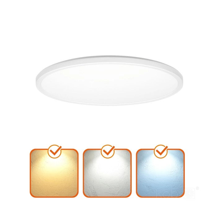 Plafoniera LED tonda 30cm 24W IP54 sensore telecomando