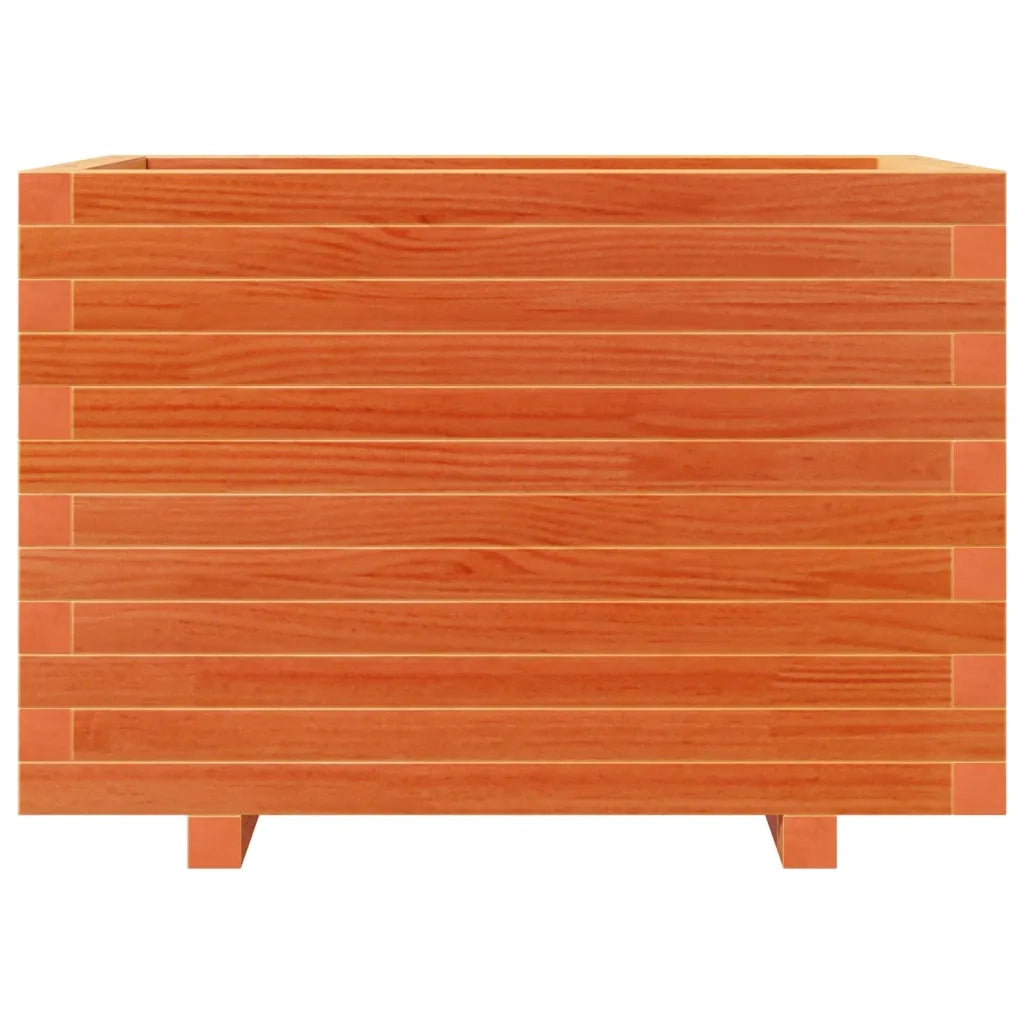 Fioriera Giardino-Vaso da Esterno-Contenitore per Piante Marrone Cera 70x40x49,5cm Legno Massello Pino 871195