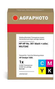 ORIGINAL Agfa Photo Multipack nero / differenti colori APHP301SET ~355 Seiten