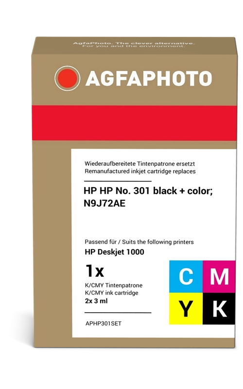 ORIGINAL Agfa Photo Multipack nero / differenti colori APHP301SET ~355 Seiten