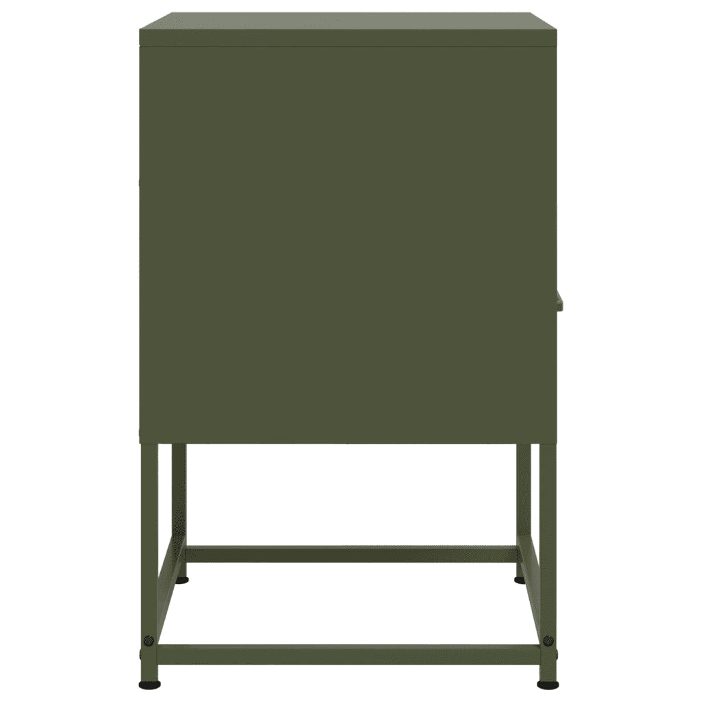 Comodino Verde Oliva 36x39x60,5 cm in Acciaio 846562