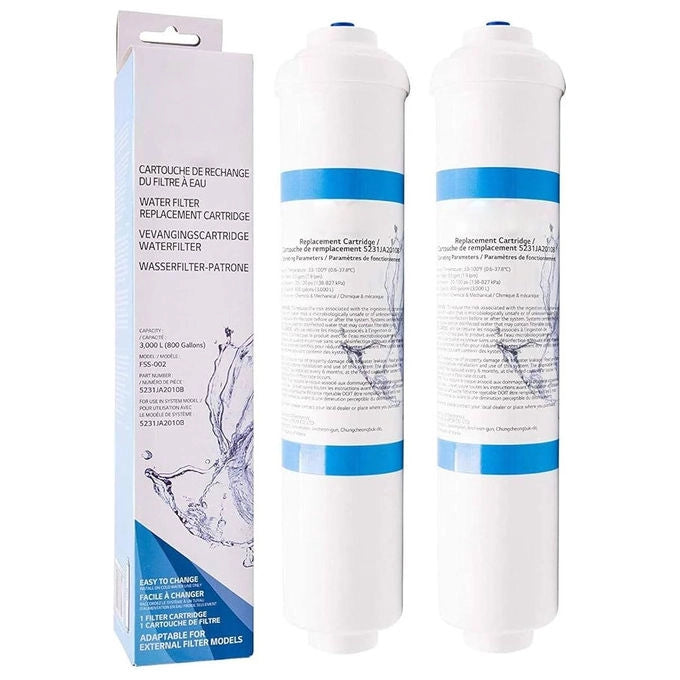 LG filtro acqua per frigorifero ADQ73693903, ricambio originale, 2000 litri, durata 6 mesi, connessione push fit, certificato NSF