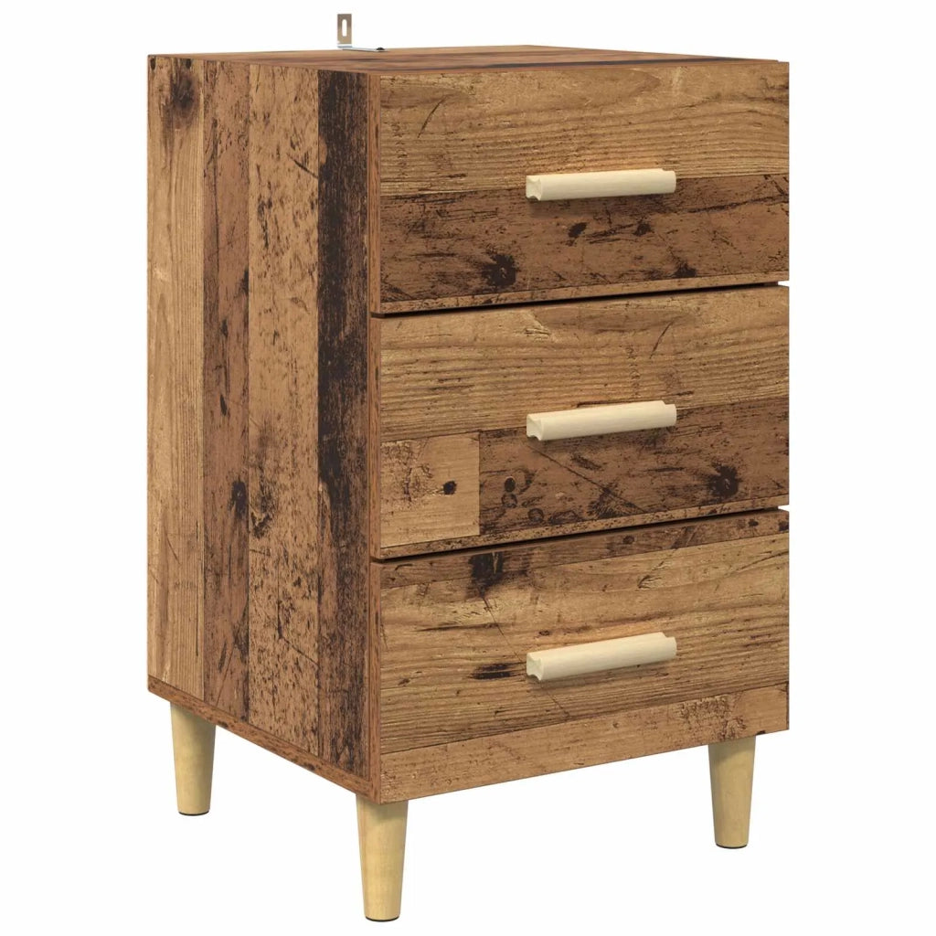 Comodino | Armadio da Notte | Mobiletto da notte Legno vecchio 40 x 40 x 66 cm