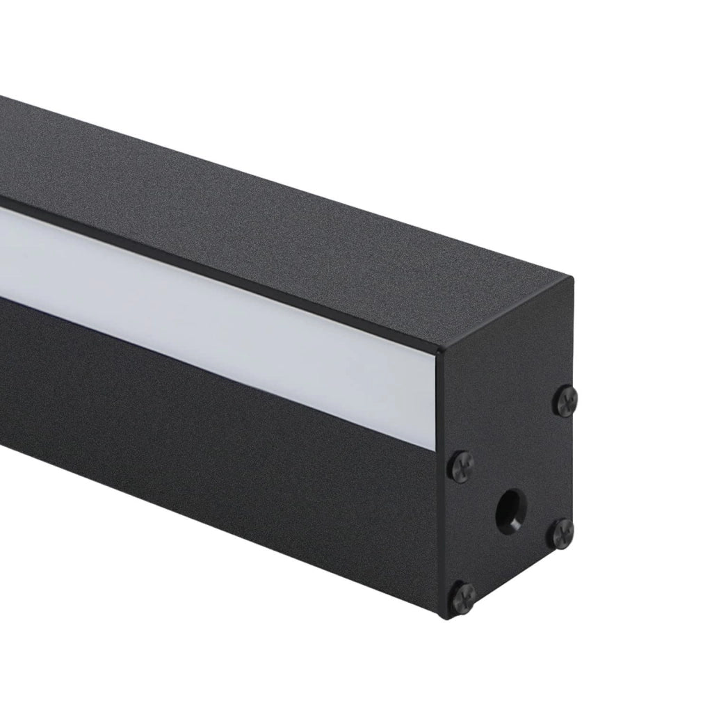 ZMH Applique da parete a LED per interni lampada da parete nera 60cm moderna per corridoio e bagno