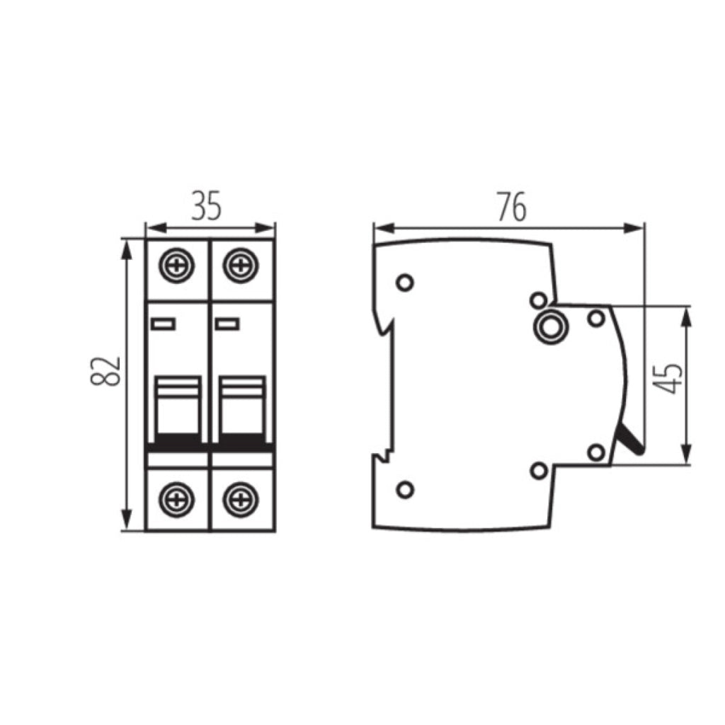 Interruttore Magnetotermico 2 Poli 10A