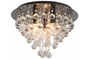 Plafoniera glamour nera 38 cm London Crystal Reality 3xE14