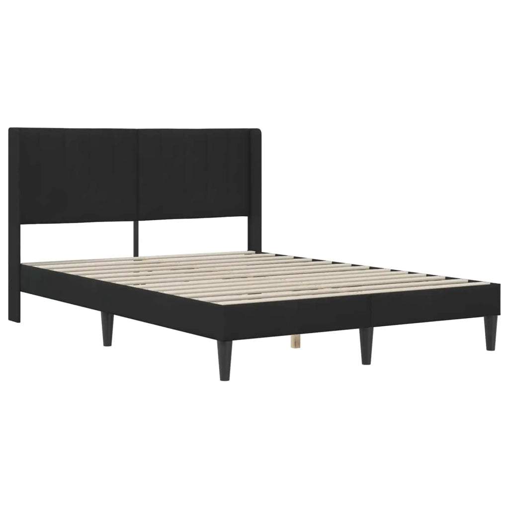 Struttura del letto con testiera-Giroletto Nero 140 x 190 cm Velluto 627931
