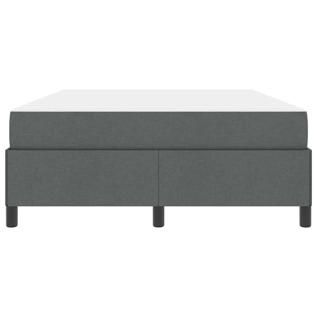 Letto a molle con materasso Grigio scuro 140 x 190 cm Tessuto