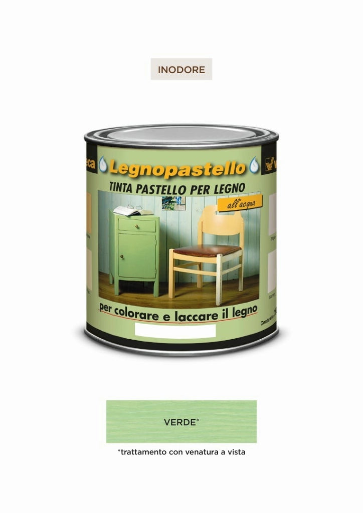 Legnopastello Tinta Ml 250 Verde - Veleca