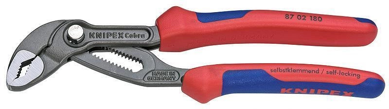 Knipex 87 02 180 Cobra Pinze per giunti scorrevoli 18 posizioni 180 mm colore Blu Rosso