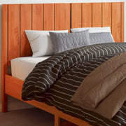 Testiera Marrone Cera 135 cm in Legno Massello di Pino 844343