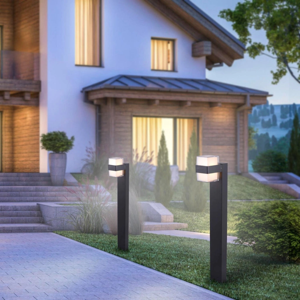 Paletto da giardino moderno LED 8W 3000K antracite