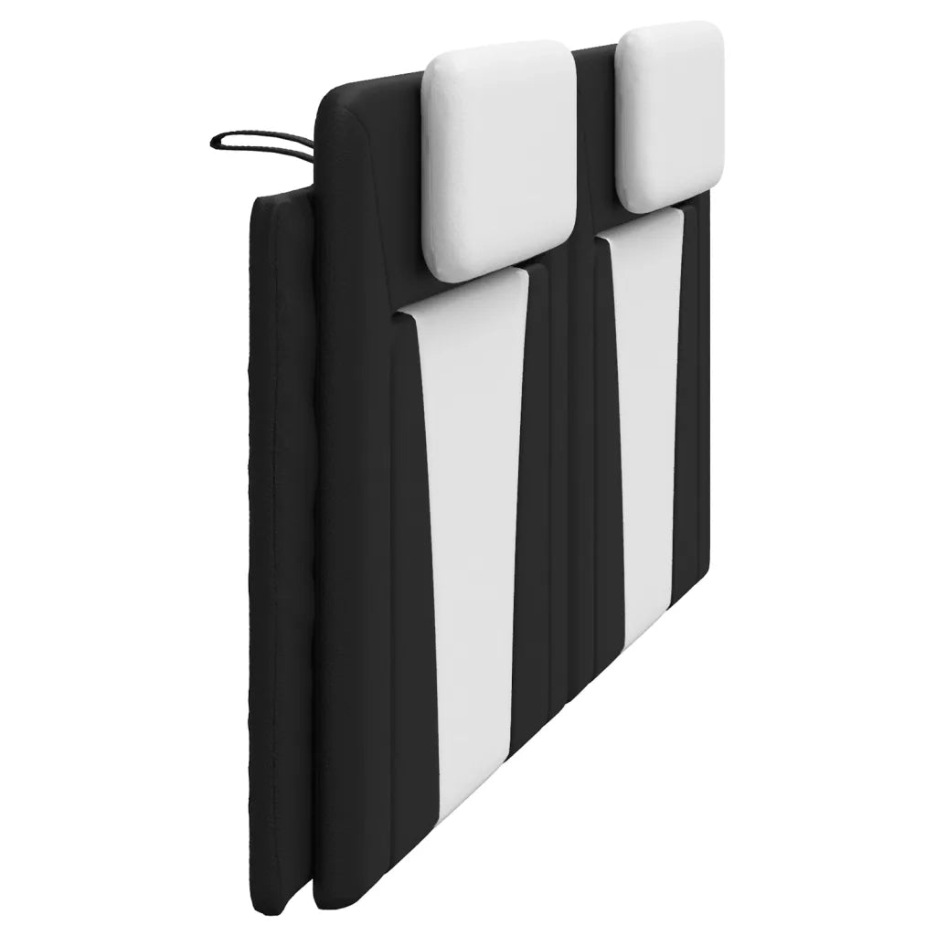 Cuscino Testiera Viana Nero e Bianco 200 cm in Similpelle 374819