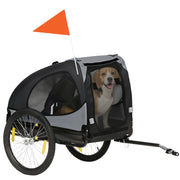 Rimorchio per bicicletta cane ¨C Minimal ¨C Nero 140x71x83 cm
