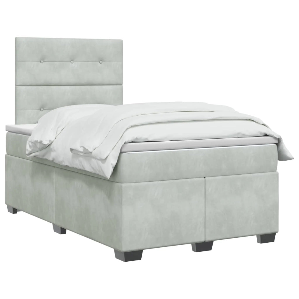 Letto box spring con materasso Grigio Chiaro 120 x 200 cm 3455084