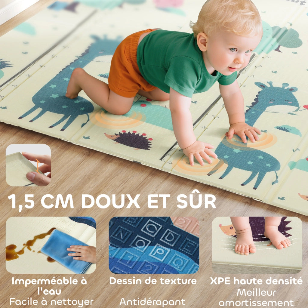 Tapis de jeu per bambini ¨C zephmum ¨C 196x176x1.5 cm multicolore