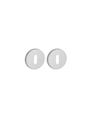 Coppia borchie, rosetta tonda Canopee Ø 50mm foro per chiave, argento - THIRARD