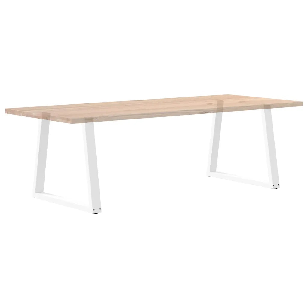 Gambe per tavolo da pranzo a forma di V 2 pz bianche 80x(72-73,3) cm in acciaio 4012573