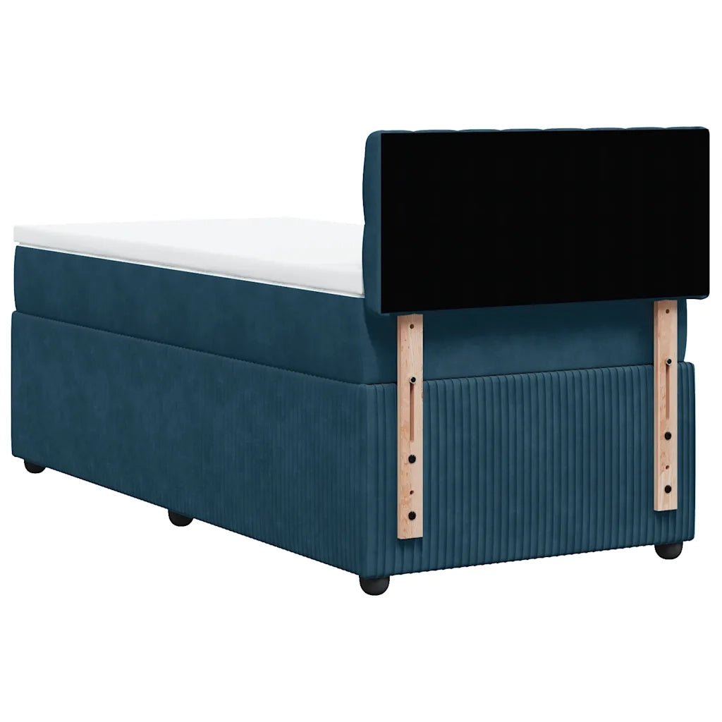 Giroletto a Molle con Materasso Blu 100x200 cm in Velluto 3287672