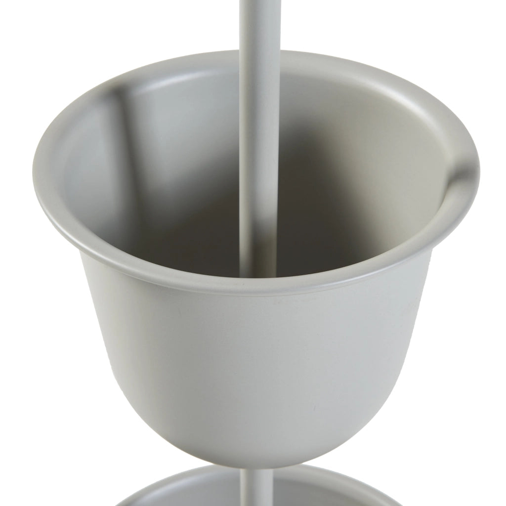Stand Portapiante Alphen con 2 Vasi - Grigio chiaro [en.casa]