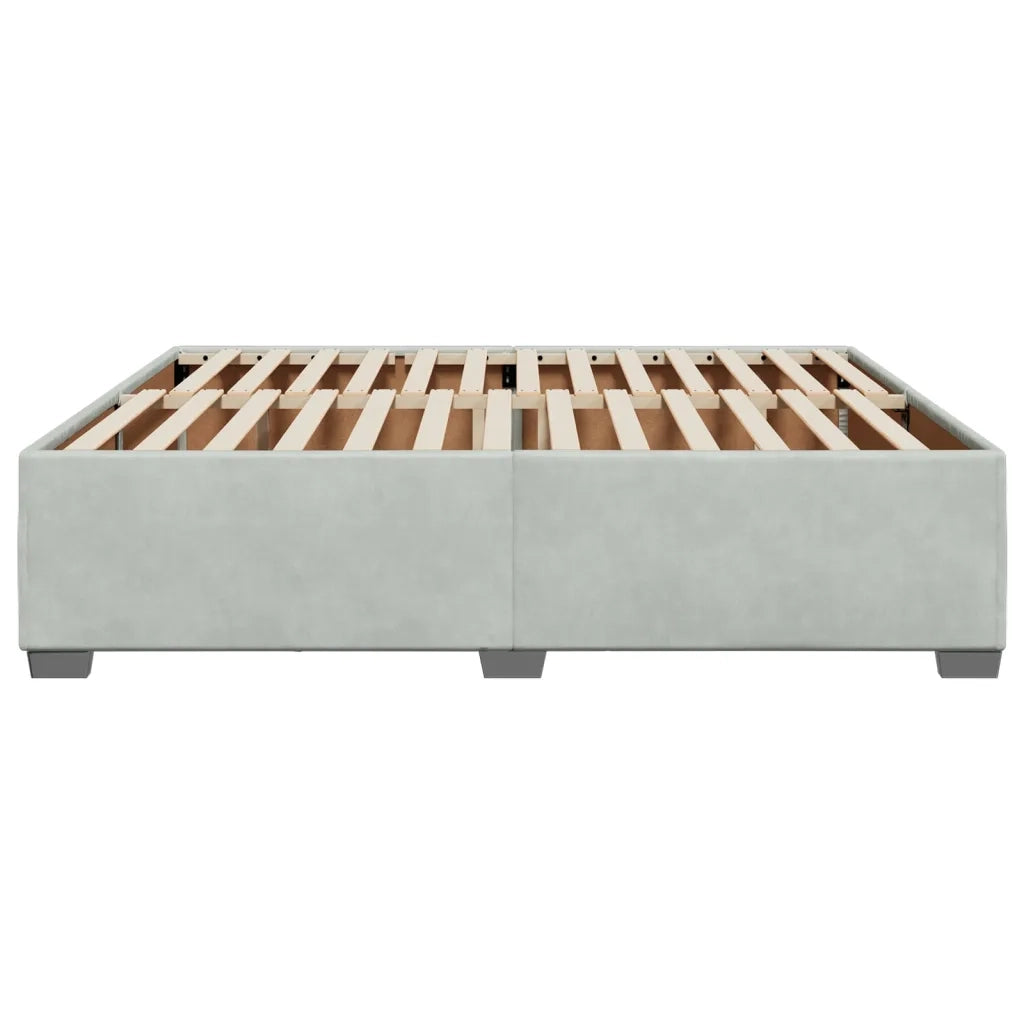 Giroletto senza Materasso Grigio Chiaro 180x200 cm Velluto 3284649