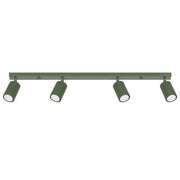 Lampada da soffitto KARBON 4L verde oliva