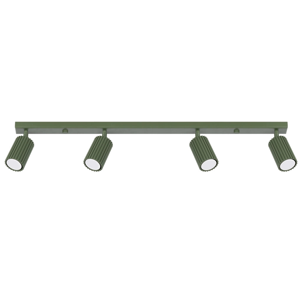 Lampada da soffitto KARBON 4L verde oliva