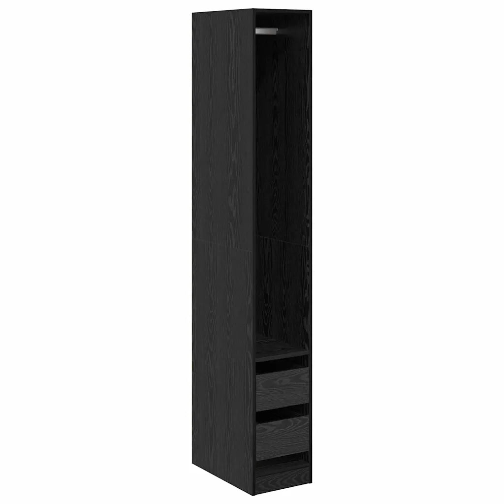 Guardaroba Rovere Nero 50 x 30 x 200 cm Legno multistrato